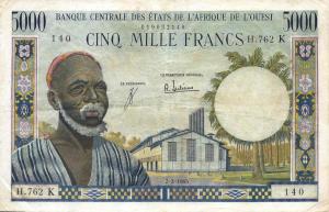 p704Ke from West African States: 5000 Francs from 1965