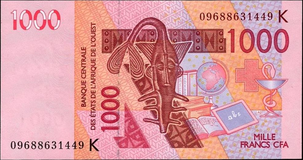 Front of West African States p715Kh: 1000 Francs from 2009