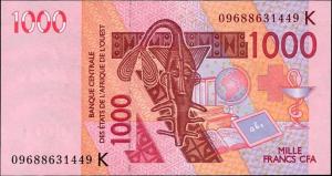 Gallery image for West African States p715Kh: 1000 Francs