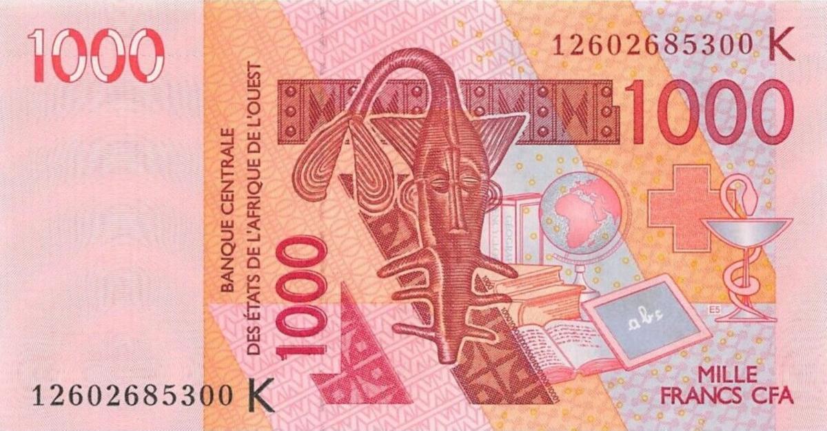 Front of West African States p715Kj: 1000 Francs from 2011