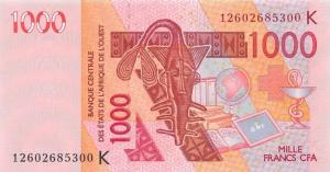 Gallery image for West African States p715Kj: 1000 Francs