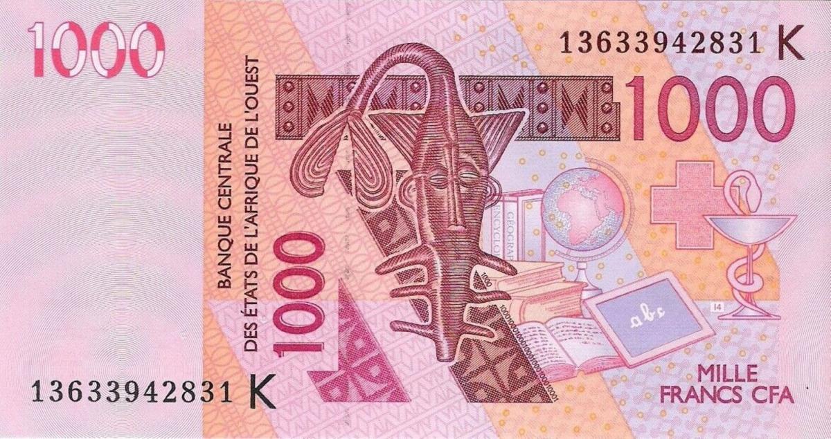 Front of West African States p715Km: 1000 Francs from 2013