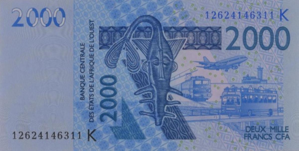 Front of West African States p716Ki: 2000 Francs from 2010