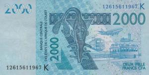 Gallery image for West African States p716Kl: 2000 Francs