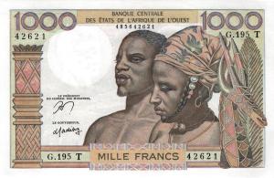 Gallery image for West African States p803Tn: 1000 Francs