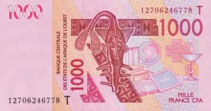 Gallery image for West African States p815Tl: 1000 Francs