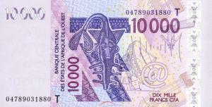 Gallery image for West African States p818Tb: 10000 Francs