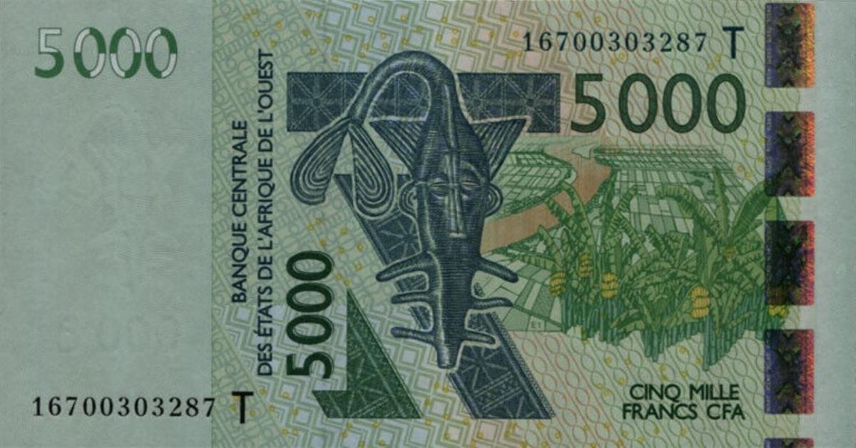 Front of West African States p818Tp: 10000 Francs from 2016