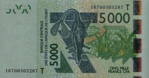 Gallery image for West African States p818Tp: 10000 Francs