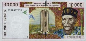 p914Sa from West African States: 10000 Francs from 1997