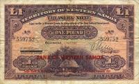 p11a from Western Samoa: 1 Pound from 1960