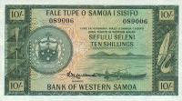 p13a from Western Samoa: 10 Shillings from 1963
