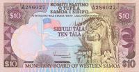 p22a from Western Samoa: 10 Tala from 1980