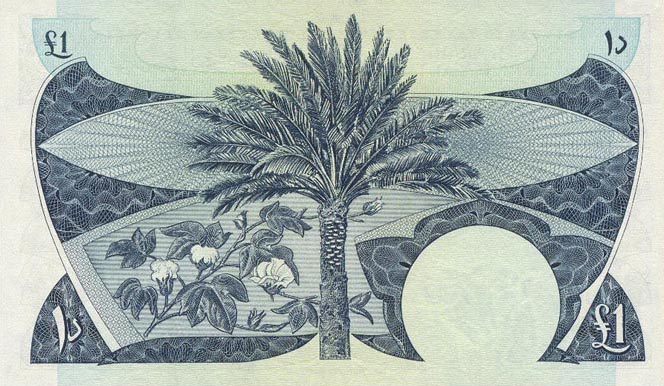 Back of Yemen Democratic Republic p3b: 1 Dinar from 1965