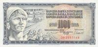 p92d from Yugoslavia: 1000 Dinara from 1981