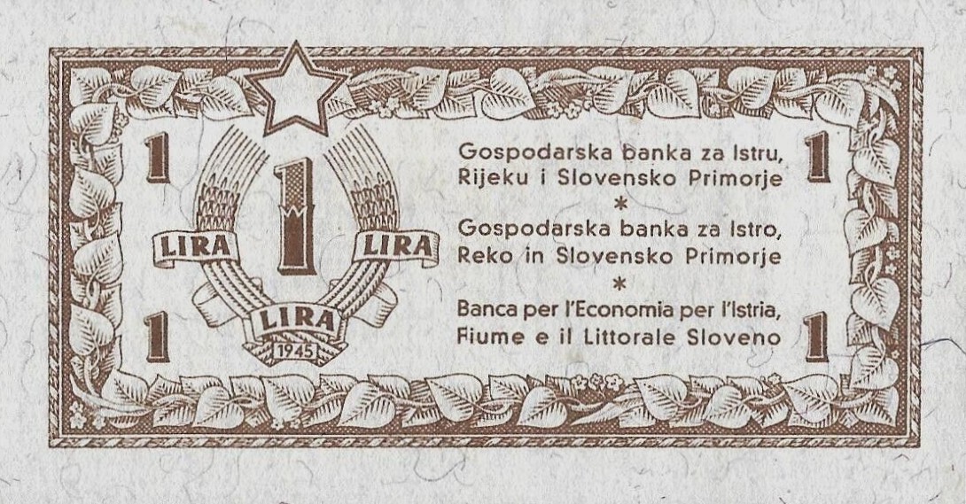 Front of Yugoslavia pR1: 1 Lira from 1945