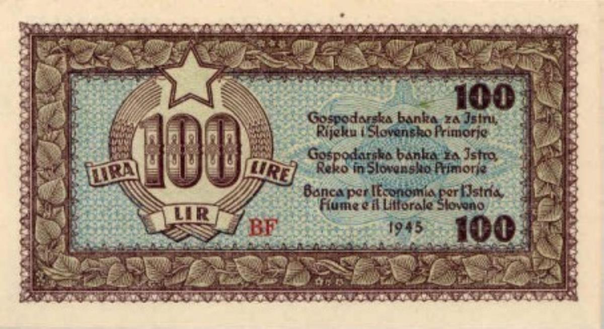 Front of Yugoslavia pR6b: 100 Lire from 1945