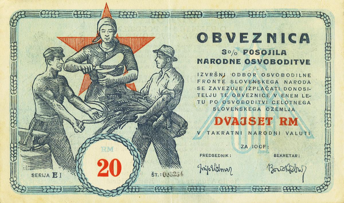 Front of Yugoslavia pS119: 20 Rm from 1943