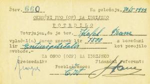pS167A from Yugoslavia: 1500 Lir from 1940