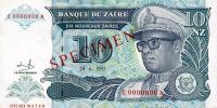 p54s from Zaire: 10 Nouveau Zaires from 1993