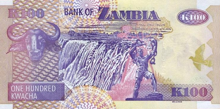 Back of Zambia p38h: 100 Kwacha from 2009