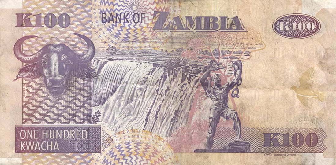 Back of Zambia p38j: 100 Kwacha from 2011
