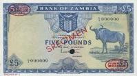 p3s from Zambia: 5 Pounds from 1964