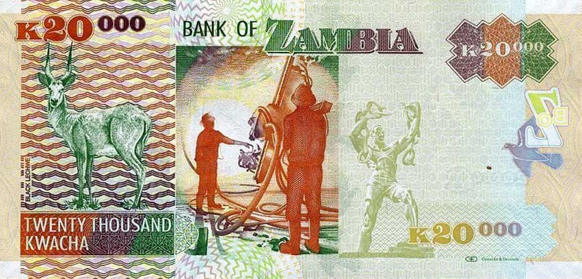 Back of Zambia p47h: 20000 Kwacha from 2012