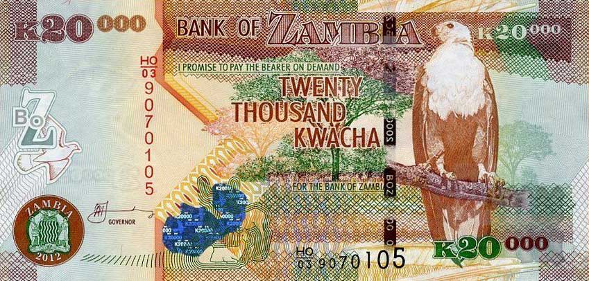 Front of Zambia p47h: 20000 Kwacha from 2012