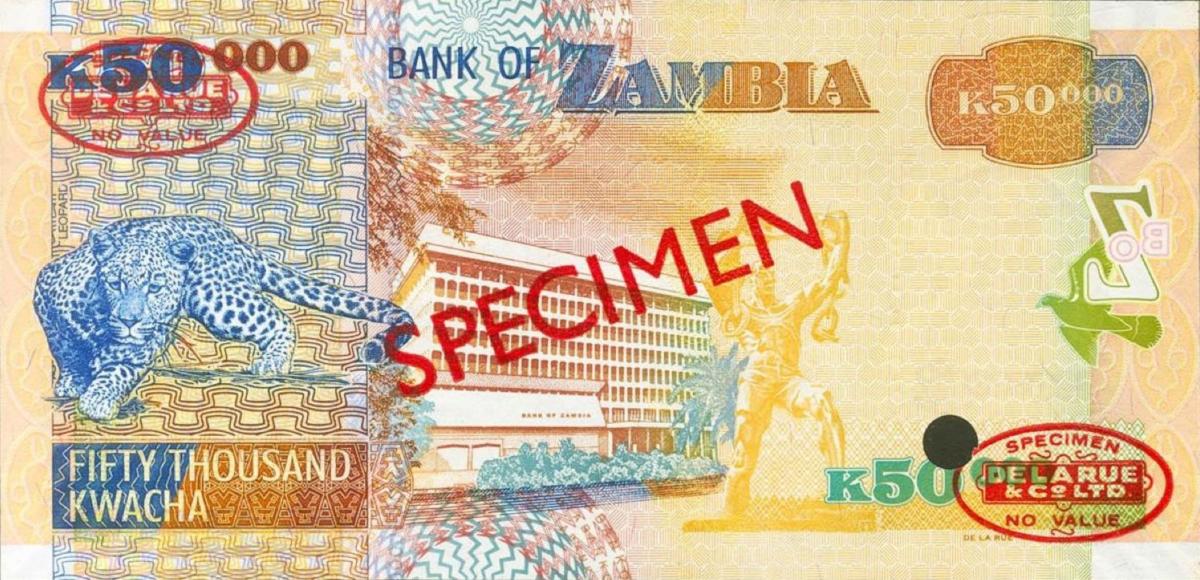 Back of Zambia p48s: 50000 Kwacha from 2003