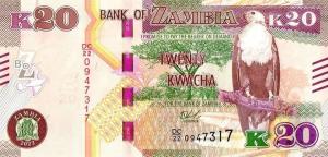 p59d from Zambia: 20 Kwacha from 2022 p59d from Zambia: 20 Kwacha from 2022