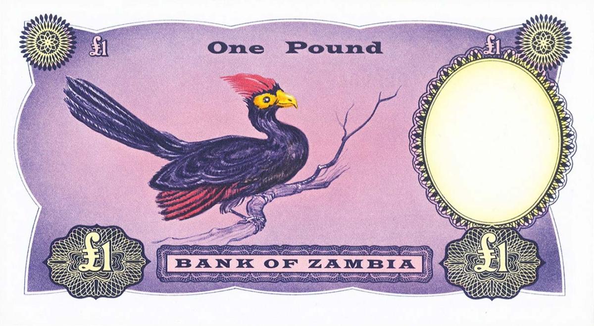 Back of Zambia pA1: 1 Pound from 1963