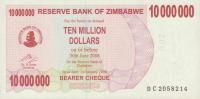 p55b from Zimbabwe: 10000000 Dollars from 2008