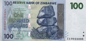 Gallery image for Zimbabwe p69r: 100 Dollars from 2007