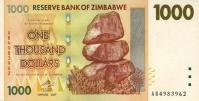 Gallery image for Zimbabwe p71: 1000 Dollars from 2007