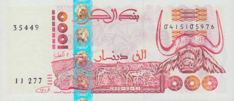 Front of Algeria p142a: 1000 Dinars from 1992