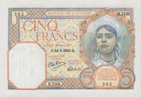 p77b from Algeria: 5 Francs from 1941