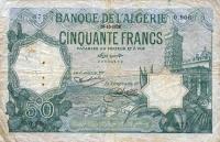 p80a from Algeria: 50 Francs from 1920