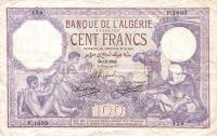 p81b from Algeria: 100 Francs from 1928