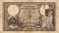 p90a from Algeria: 5000 Francs from 1942