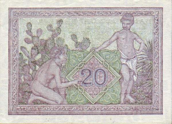 Back of Algeria p92a: 20 Francs from 1942