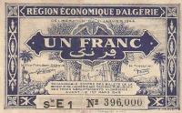 p98b from Algeria: 1 Franc from 1944