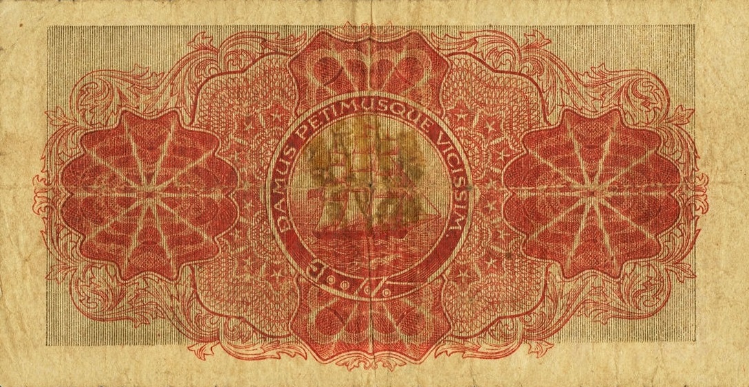 Back of British Guiana p1: 1 Dollar from 1916