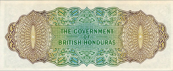 Back of British Honduras p28b: 1 Dollar from 1961