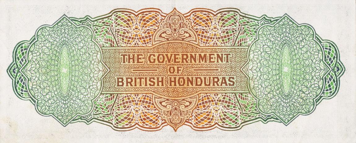 Back of British Honduras p31a: 10 Dollars from 1958