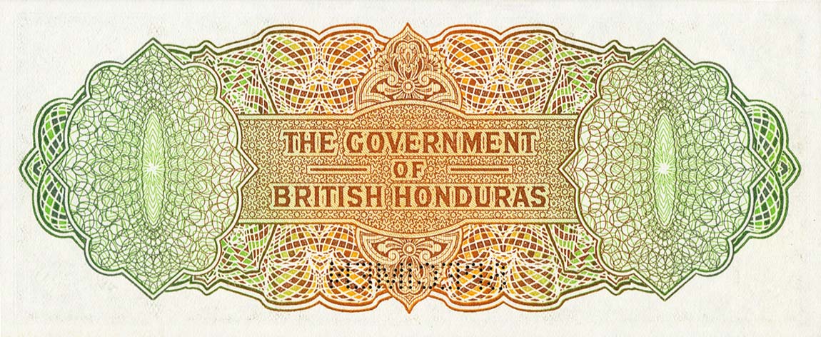 Back of British Honduras p31s: 10 Dollars from 1958