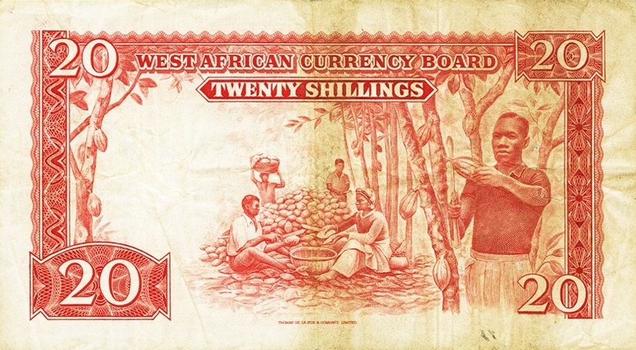 Back of British West Africa p12a: 20 Shillings from 1962