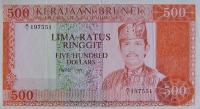 p11a from Brunei: 500 Ringgit from 1979