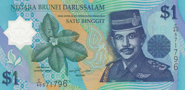 Front of Brunei p22c: 1 Ringgit from 2008