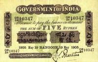 Gallery image for Burma pA4: 5 Rupees